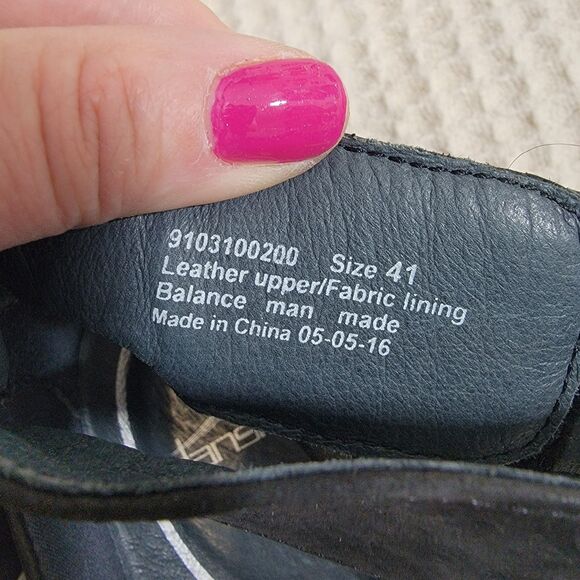 Dansko Lulu Mary Jane Ankle Strap Low Wedge Black Leather Shoes Size 41‎ 10.5-11 - Picture 8 of 16